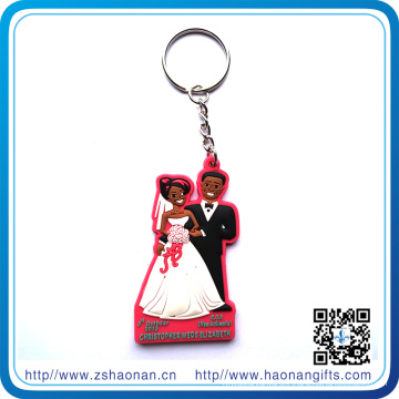 Logo Keychain fait sur commande de PVC pour le mariage